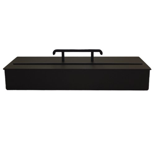 Quemador de acero negro para chimenea de bioetanol con lana di cerámica 3 litros / 40 cm