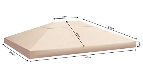 Quick de tejado para Carpa (Star Repuesto para Hojas Cenador (3 x 4 m Arena para Almohada