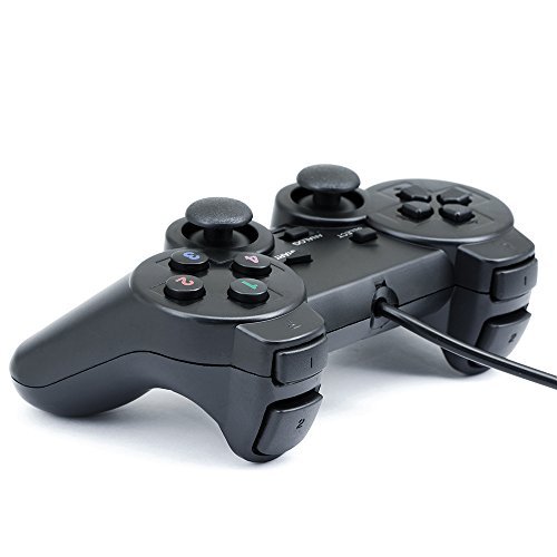 QUMOX Doble Vibración USB Joystick del regulador del juego para PC