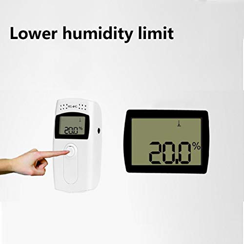 RC-4HC - Registrador de datos de temperatura y humedad relativa con pantalla LCD, con valores máximos y mínimos, capacidad para 16.000 datos