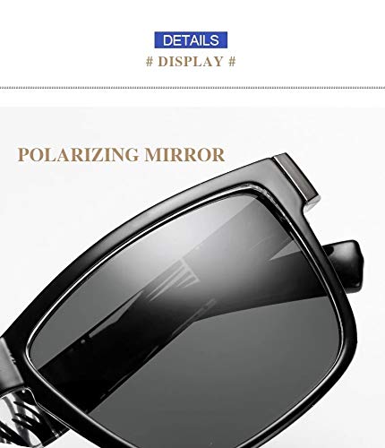 Reúne 01 Marca de Diseño de los Hombres Gafas de Sol Polarizadas Masculino Cuadrado Conducción Gafas de Sol Vintage Recubrimiento Espejo Sunglass Uv400 Sombras Oculos De Sol