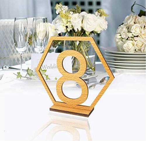 Rodajas de Madera,Liuer 20PCS Soportes de Tarjetas Decoración Número de Titulares de la Mesa Portadores de Tarjetas de Fotos Memo Para Boda de Tema Navidad Cumpleaños Jardín Fiesta de Barbacoa (1-20)