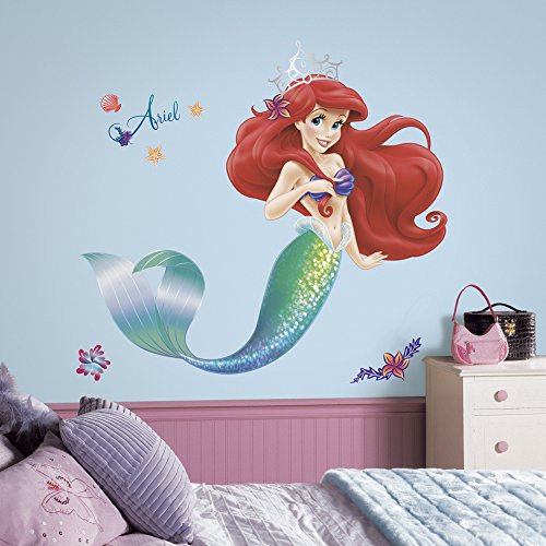 RoomMates Disney's reposicionable para Gigante de la Sirenita Adhesivo Decorativo para Pared