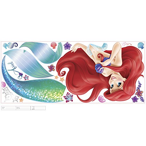 RoomMates Disney's reposicionable para Gigante de la Sirenita Adhesivo Decorativo para Pared