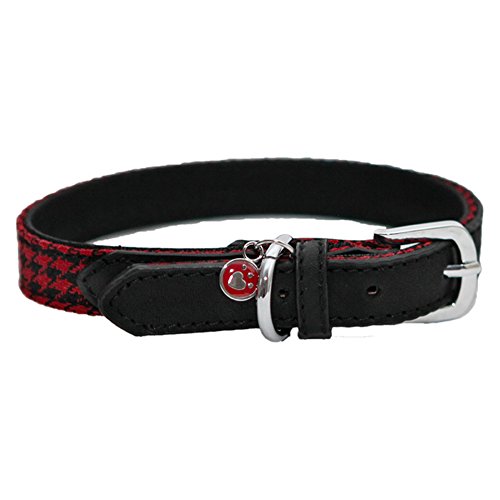 Rosewood - Collar con estampado de pata de gallo modelo Wag N Walk para perro (41/51cm) (Marrón)