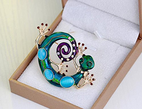 Ruikey 1 Pcs Elegante Broche Lagarto Retro de Diseño Broche Pin Sin Caja para Las Mujeres Señoras Niñas