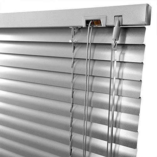 S SIENOC Persiana, persiana de Aluminio,persianas venecianas de Aluminio, persianas venecianas, estores para Ventana (Plata, 70x220 cm)