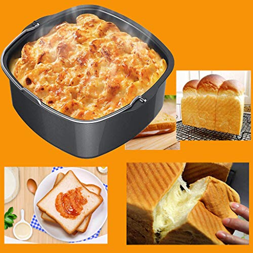 S-TROUBLE Molde Cuadrado Antiadherente para Tartas Bandeja para Hornear Sartén Cesta para Asar Molde para Hornear Accesorios para freidora de Aire