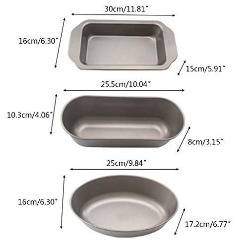 S-TROUBLE Molde para Tostadas de Pan de Pan, sartén para Hornear de Acero al Carbono, Bandeja Antiadherente para Hacer Pasteles, Molde para pastelería, Utensilios de Cocina para el hogar