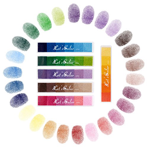 Sellos para álbumes de Recortes, Vordas 36 Colores Lavable Almohadillas de Sellos para Niños DIY Scrapbooking, Tarjeta de Fabricación de Decoración
