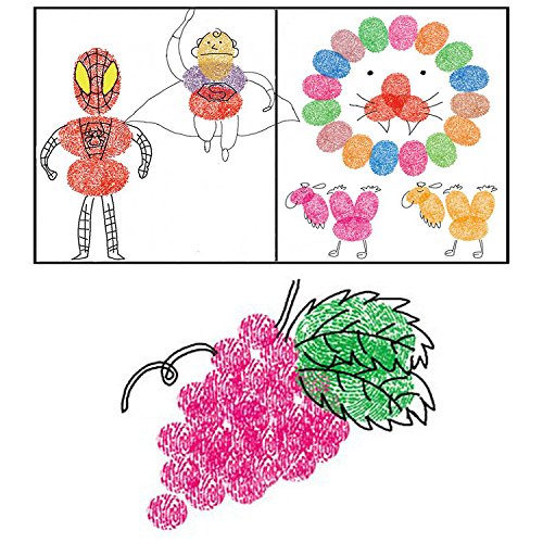 Sellos para álbumes de Recortes, Vordas 36 Colores Lavable Almohadillas de Sellos para Niños DIY Scrapbooking, Tarjeta de Fabricación de Decoración