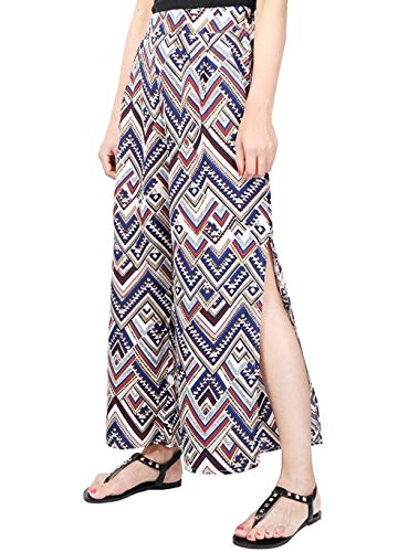 Señoras Pantalones Modernos De Yoga Impreso con Tenedor Dibujos Bastante Abierto Piernas Anchas Pantalones Pantalones Largos Sueltos Palazzo (Color : Violett, Size : XL)