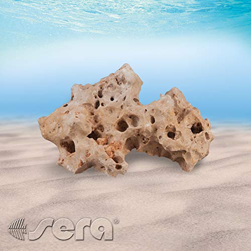 Sera Rock Hole Stone (Precio por Piedra) Diferentes tamaños – Piedras Perforadas o Piedras Perforadas – Decoración de Rocas Malawi Tanganjika Mar – Piedra Natural Decorativa para Acuario