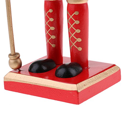 Sharplace 30cm Estatuilla de Figura de Soldado Cascanueces Muñeco de Madera Decoración de Hogar - G