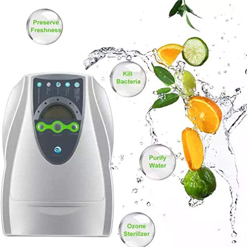 SHIYN Limpiadores De Generador De Ozono, Esterilizador De Purificador De Agua Y Ozono Portátil Máquina De Esterilización De Ozono De Frutas, Verduras, Frutas, Esterilización De Ozonizadores