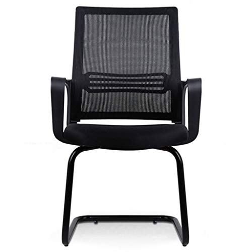 Silla De Oficina Silla del Personal De La Empresa Sillas De Conferencia Silla De Formación Sillón Silla De Espalda Mobiliario De Oficina (Color : Black, Size : 58x46x90cm)