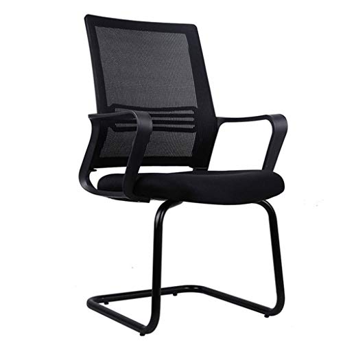 Silla De Oficina Silla del Personal De La Empresa Sillas De Conferencia Silla De Formación Sillón Silla De Espalda Mobiliario De Oficina (Color : Black, Size : 58x46x90cm)