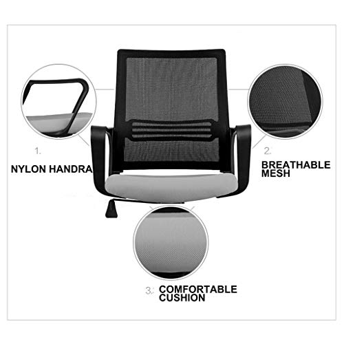 Silla De Oficina Silla del Personal De La Empresa Sillas De Conferencia Silla De Formación Sillón Silla De Espalda Mobiliario De Oficina (Color : Black, Size : 58x46x90cm)