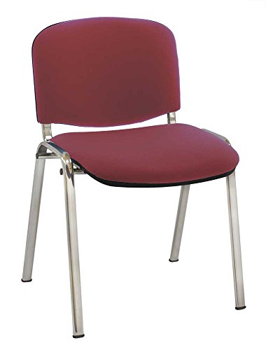 Silla Express Silla Confidente con Tapas, Acero, Burdeos, 55x53x79 cm