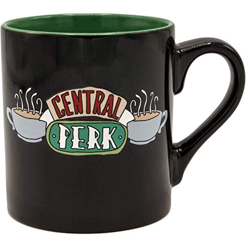 Silver Buffalo Friends Central Perk - Taza de cerámica (400 ml), color negro