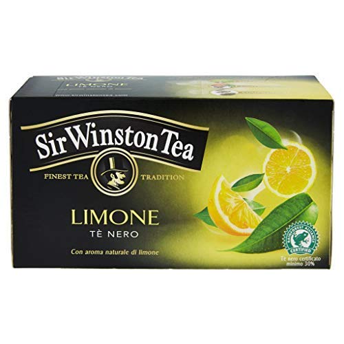 Sir Wiston Tea Té negro con sabor a limón natural - 1 x 20 Bolsitas de té (30 gramos)