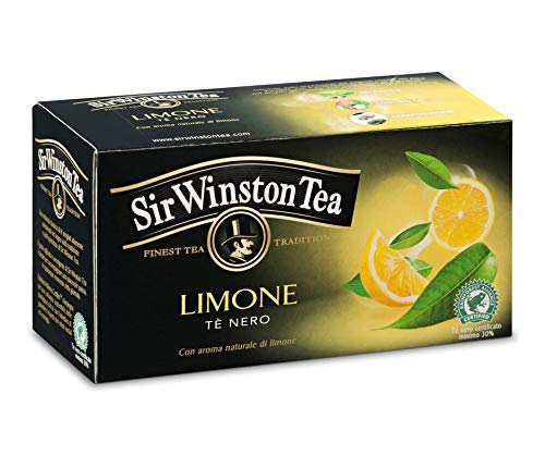 Sir Wiston Tea Té negro con sabor a limón natural - 1 x 20 Bolsitas de té (30 gramos)