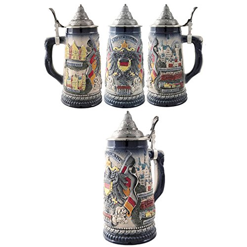 SK Jarra Decorativa de Cerveza Alemana Ceramica Escudo DEUSTCHLAND 700 ML