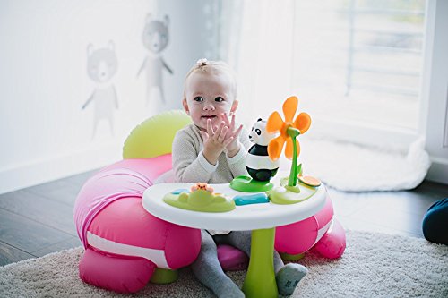 Smoby Cotoons - Asiento para bebé con mesa de actividades Rosa.