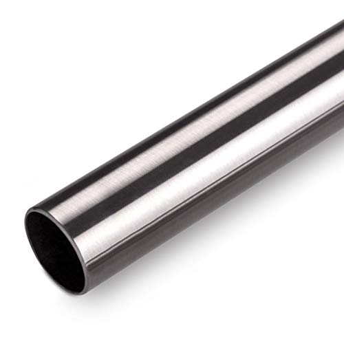 SO-TECH® Barra de Armario Tubo de Armario/ACERO INOX 1.4301 / Longitud 1000 mm/Ø 25 Tubo de Acero Inox Verdadero /