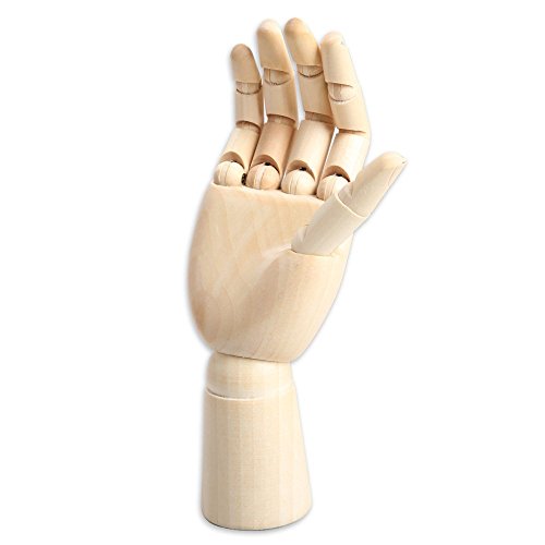 SODIAL 18 x 6cm Modelo de maniqui de mano derecha articulado de madera Regalo Arte Alternativos