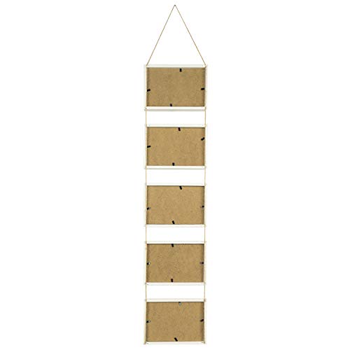 Solagua Marco de Madera para Pared Portafotos Vintage para Colgar Marcos de Foto Decorativo (Vertical 5 * 10x15cm, Crudo)