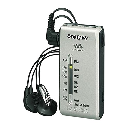 Sony SRFS84N.CE9 - Radio Walkman AM/FM Estéreo, Auriculares Fontopia, Tamaño de Bolsillo, Plata