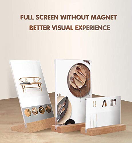 Soportes de Acrílico para Carteles, A4/5/6 en Forma de T, de Doble Cara, Ideal para Promociones Restaurantes Marcos de Fotos Documentos y más