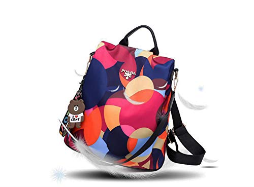SPEEDEVE Mochila Antirrobo Mujer,Rojo-Colorido