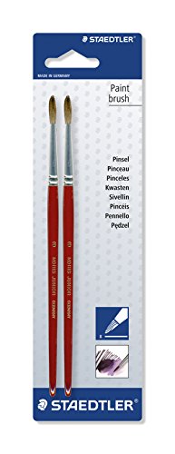 Staedtler Noris Junior 9898 BK2 - Pinceles escolares, Blíster con 2 pinceles del número 8
