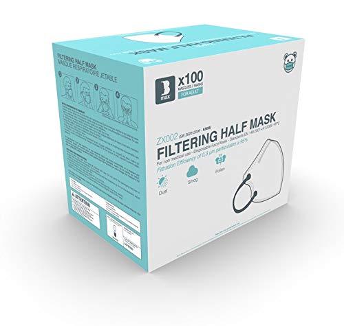 Staroon Mascarilla Protectora Respiratoria FFP2 / KN95, 94% de Filtración (Paquete de 100 Máscaras)