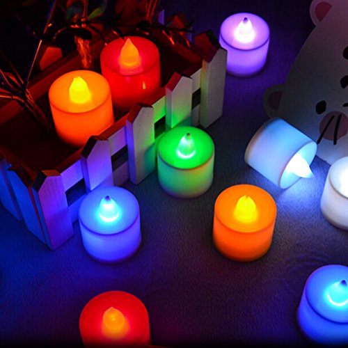 Sunlera Forma de la Vela Led Fliker Vela sin Llama Decoración de la luz