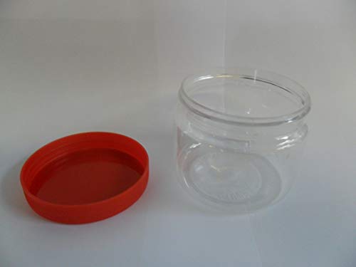 Sunpet - Botes de plástico para almacenamiento de alimentos, plástico, Rojo, 200 ml (pack de 4)