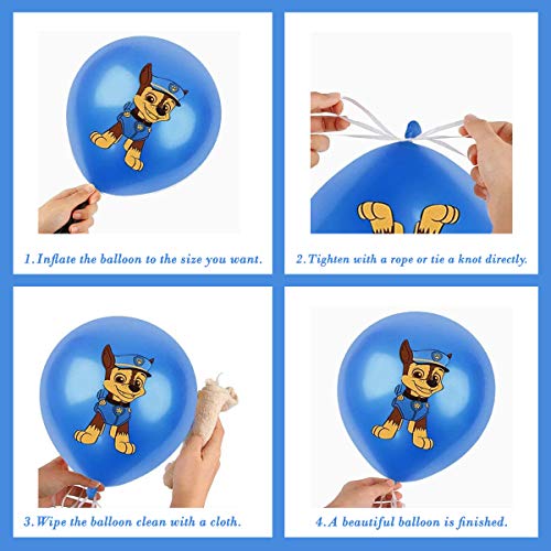 SUNSK Globos de Látex Paw Dog Patrol Cumpleaño Fiestas Decorar Patrulla Canina Serpentinas Techo Guirnalda Happy Birthday Party Decoración 26 Piezas