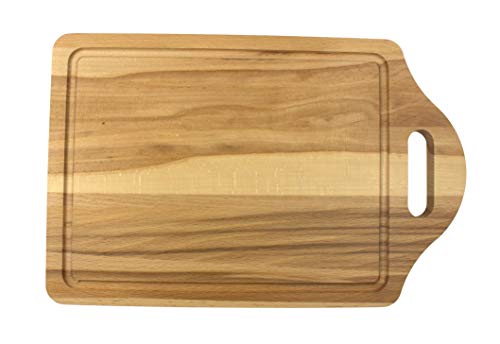 Tabla de cortar colgante de madera de haya, para cocina, de 30,5 x 20 x 1,5 cm