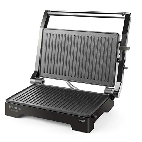 Taurus Crispy & Co Grill, 1000 W, Acero, Negro