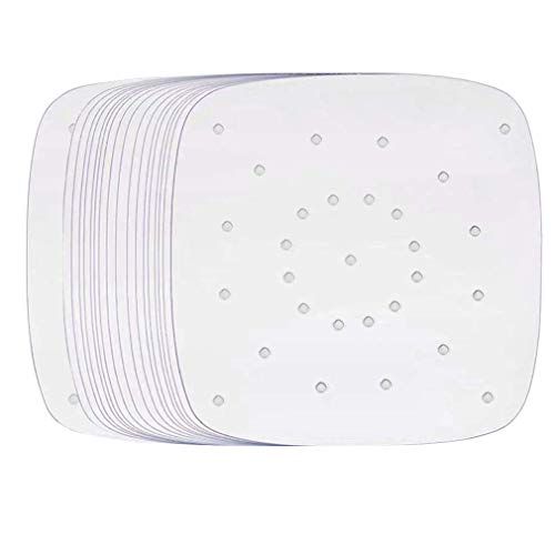 Tecreo 100pcs 23cm Pergamino papel de la freidora de aire bolsas de papel de bambú