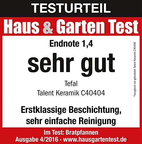 Tefal Talent C40404 Sartén, 24 Cm, Cerámica, Negro/Blanco