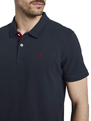 Tom Tailor Basic Camisa de polo , Azul ( 10668/Sky Captain Blue ) , XXXL para Hombre