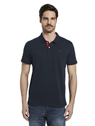Tom Tailor Basic Camisa de polo , Azul ( 10668/Sky Captain Blue ) , XXXL para Hombre