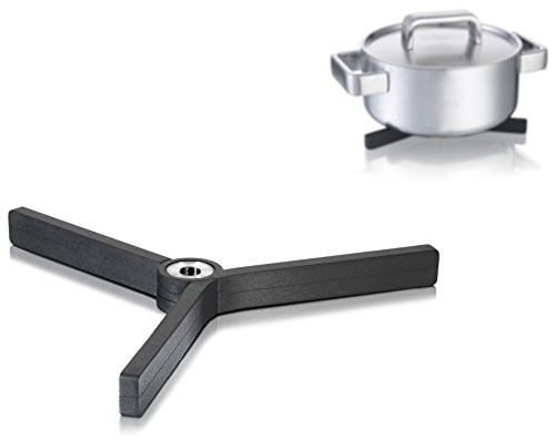 Tomorrow's Kitchen Trifold Salvamanteles, Acero Inoxidable, Negro, 1 cm
