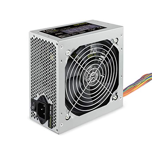 TooQ TQEP-500SP - Fuente de Alimentacion Ecopower II de 500W con PFC Pasivo, Ventilador silencioso de 120mm con control automatico de velocidad
