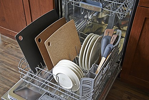 TopGourmet Productos de cocina: Tabla de cortar de fibra de madera, color negro, 30 x 22.5 cm / 12 x 9 pulgadas