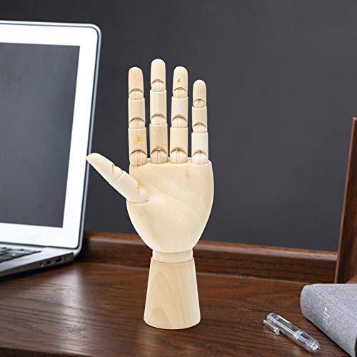 TOPINCN Modelo Mano Madera Maniquí Arte Adorno Escritorio Modelo Mano Móvil Seccionada