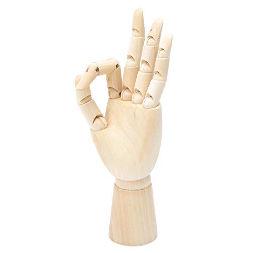 TOPINCN Modelo Mano Madera Maniquí Arte Adorno Escritorio Modelo Mano Móvil Seccionada